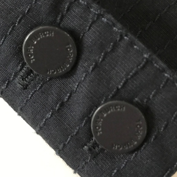 TORY BURCH Velda Tunic Silk Long Sleeve Blouse Black Tan Women’s Plus Size 14 - Picture 15 of 16